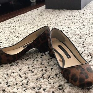 Zara leopard low heels flats Size 6